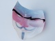 Guy Fawkes-Maske in blau-wei: Guy-Fawkes-Maske Gummizug-hinten 