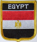 Aufnher Flagge gypten
 in Wappenform (6,2 x 7,3 cm) kaufen bestellen Shop