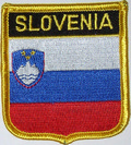 Aufnher Flagge Slowenien
 in Wappenform (6,2 x 7,3 cm) kaufen bestellen Shop