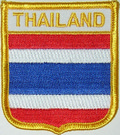 Aufnher Flagge Thailand
 in Wappenform (6,2 x 7,3 cm) kaufen bestellen Shop