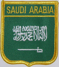 Aufnher Flagge Saudi-Arabien
 in Wappenform (6,2 x 7,3 cm) kaufen bestellen Shop