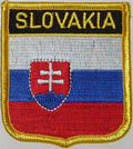 Aufnher Flagge Slowakei
 in Wappenform (6,2 x 7,3 cm) kaufen bestellen Shop