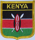 Bild der Flagge "Aufnäher Flagge Kenia in Wappenform (6,2 x 7,3 cm)"