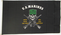 Bild der Flagge "Flagge United States Marines - Mess With The Best, Die Like The Rest (150 x 90 cm)"