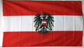 Bild der Flagge "Nationalflagge Österreich mit Adler (150 x 90 cm)"