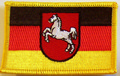 Bild der Flagge "Aufnäher Flagge Niedersachsen (8,5 x 5,5 cm)"