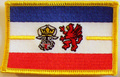 Aufnher Flagge Mecklenburg-Vorpommern
 (8,5 x 5,5 cm) kaufen bestellen Shop