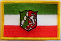 Aufnher Flagge Nordrhein-Westfalen
 (8,5 x 5,5 cm) kaufen bestellen Shop