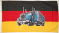 Bild der Flagge "Truckerflagge: Deutschland mit LKW (150 x 90 cm)"