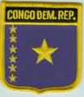 Bild der Flagge "Aufnäher Flagge Demokratische Republik Kongo (1997-2006) in Wappenform (6,2 x 7,3 cm)"