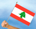 Stockflaggen Libanon
 (45 x 30 cm) kaufen bestellen Shop