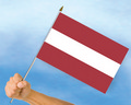 Stockflaggen Lettland
 (45 x 30 cm) kaufen bestellen Shop