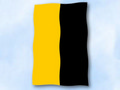 Flagge Sachsen-Anhalt im Hochformat (Glanzpolyester) kaufen