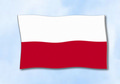 Flagge Polen
 im Querformat (Glanzpolyester) kaufen bestellen Shop