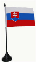 Tisch-Flagge Slowakei 15x10cm mit Kunststoffständer kaufen