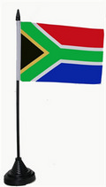 Bild der Flagge "Tisch-Flagge Südafrika 15x10cm mit Kunststoffständer"