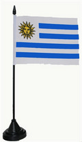 Tisch-Flagge Uruguay 15x10cm
 mit Kunststoffstnder kaufen bestellen Shop
