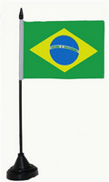 Bild der Flagge "Tisch-Flagge Brasilien 15x10cm mit Kunststoffständer"