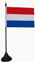 Bild der Flagge "Tisch-Flagge Niederlande / Holland 15x10cm mit Kunststoffständer"