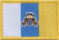 Bild der Flagge "Aufn&auml;her Flagge Kanaren (8,5 x 5,5 cm)"