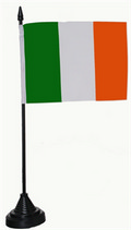 Bild der Flagge "Tisch-Flagge Irland 15x10cm mit Kunststoffständer"