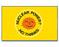 Bild der Flagge "Flagge NUCLEAR POWER? NO THANKS (englisch) (150 x 90 cm)"