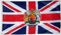 Nationalflagge Großbritannien mit Wappen (150 x 90 cm) kaufen
