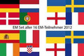 EM 2012 Polen / Ukraine 
Flaggen-Set (90 x 60 cm) kaufen bestellen Shop Fahne Flagge