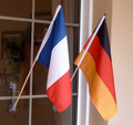 EM 2012 Polen / Ukraine 
Stockflaggen-Set inkl. Wandhalterungen kaufen bestellen Shop Fahne Flagge