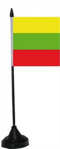 Tisch-Flagge Litauen 15x10cm
 mit Kunststoffstnder kaufen bestellen Shop