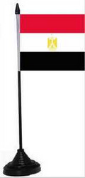 Bild der Flagge "Tisch-Flagge Ägypten 15x10cm mit Kunststoffständer"