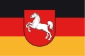 Bild der Flagge "Flagge Niedersachsen im Querformat (Glanzpolyester)"