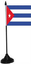 Tisch-Flagge Kuba 15x10cm
 mit Kunststoffstnder kaufen bestellen Shop