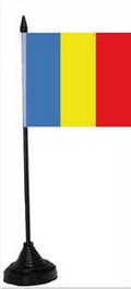 Bild der Flagge "Tisch-Flagge Rumänien 15x10cm mit Kunststoffständer"