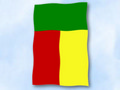 Bild der Flagge "Flagge Benin im Hochformat (Glanzpolyester)"