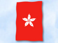 Bild der Flagge "Flagge Hongkong im Hochformat (Glanzpolyester)"