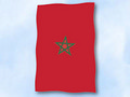 Bild der Flagge "Flagge Marokko im Hochformat (Glanzpolyester)"