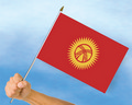 Bild der Flagge "Stockflaggen Kirgisistan (1992-2023) (45 x 30 cm)"