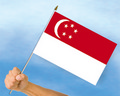 Stockflaggen Singapur
 (45 x 30 cm) kaufen bestellen Shop