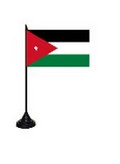 Bild der Flagge "Tisch-Flagge Jordanien 15x10cm mit Kunststoffständer"