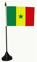 Bild der Flagge "Tisch-Flagge Senegal 15x10cm mit Kunststoffständer"