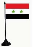 Tisch-Flagge Syrien 15x10cm
 mit Kunststoffstnder kaufen bestellen Shop