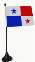Bild der Flagge "Tisch-Flagge Panama 15x10cm mit Kunststoffständer"