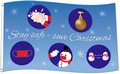 Flagge Stay safe - save Christmas (CoVid, Sars-CoV-2, Corona-Virus) (150 x 90 cm) kaufen