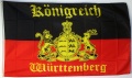 Flagge Knigreich Wrttemberg mit Schriftzug
(150 x 90 cm) in der Qualitt Sturmflagge kaufen bestellen Shop