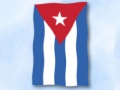 Bild der Flagge "Flagge Kuba im Hochformat (Glanzpolyester)"