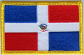 Aufnher Flagge Dominikanische Republik
 (8,5 x 5,5 cm) kaufen bestellen Shop