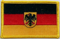 Bild der Flagge "Aufnäher Flagge Deutschland mit Bundesadler (8,5 x 5,5 cm)"