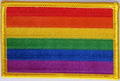 Bild der Flagge "Aufnäher Flagge Regenbogen (LGBTQ Pride) (8,5 x 5,5 cm)"