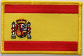 Aufnher Flagge Spanien mit Wappen
 (8,5 x 5,5 cm) kaufen bestellen Shop